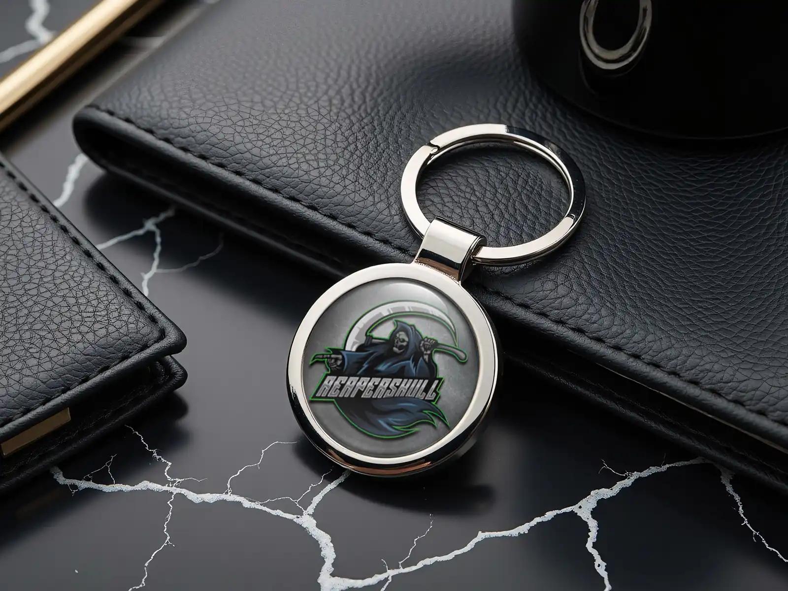 Anello Chiave Logo Metallo Premium su Misura